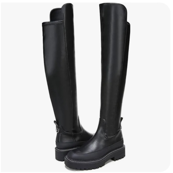 Sam Edelman Shoes - SAM EDELMAN LERUE OVER THE KNEE TALL FAUX LEATHER BOOTS BLACK 7.5 M NEW